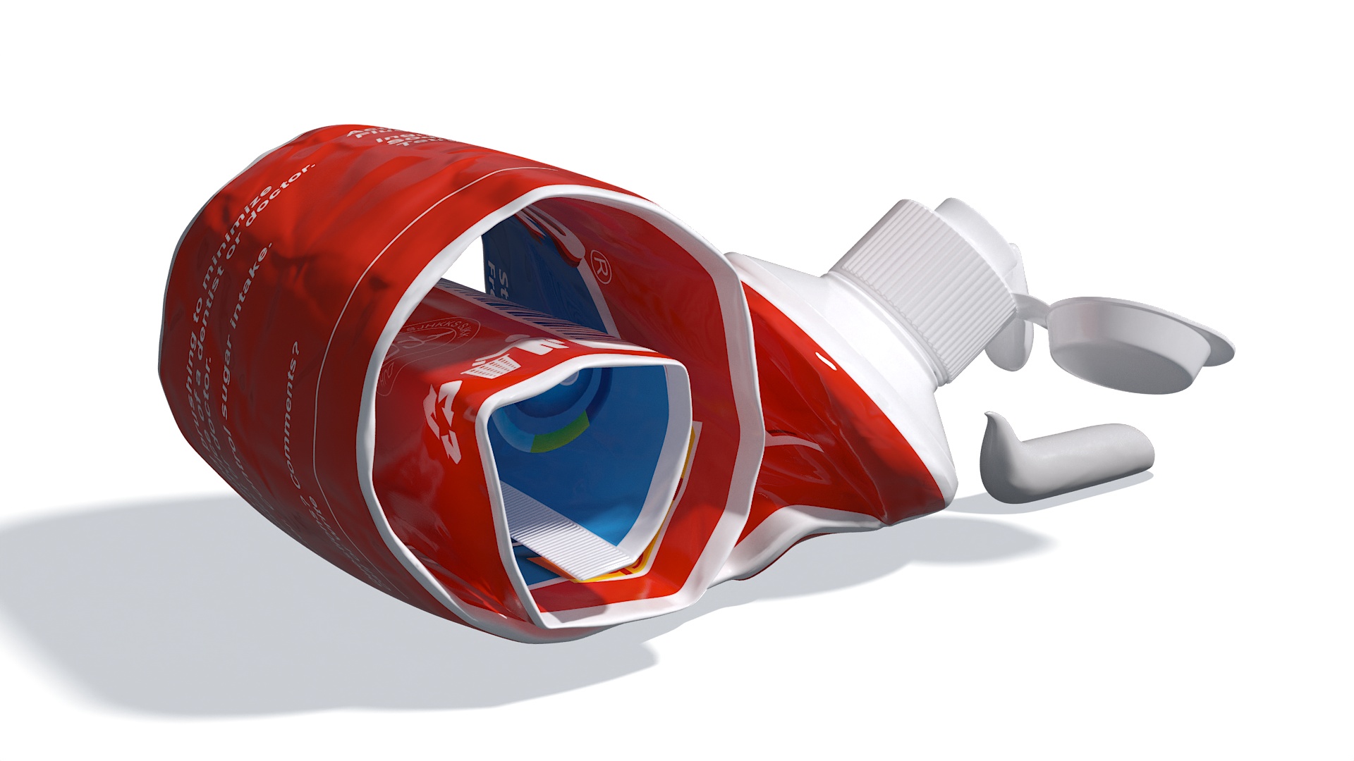 Toothpaste Tube Squeezed 3D model