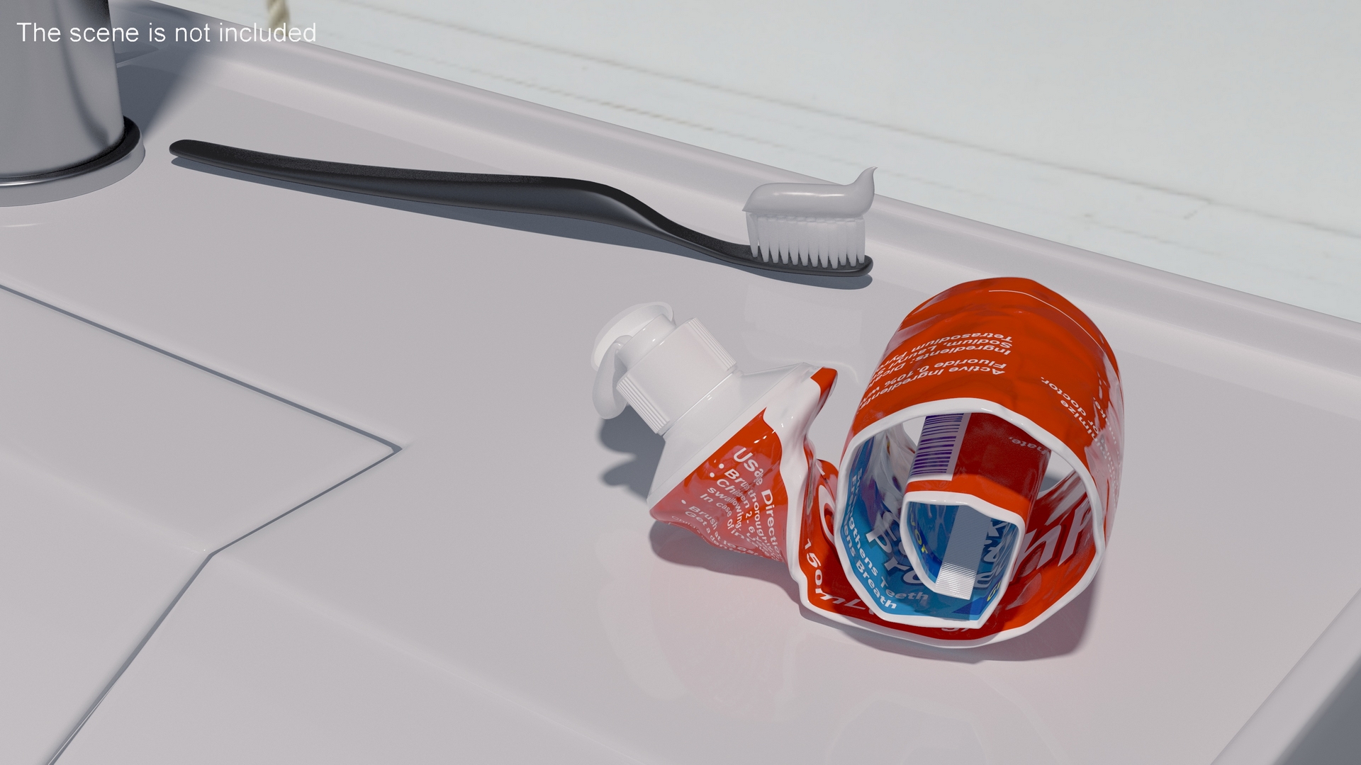 Toothpaste Tube Squeezed 3D model