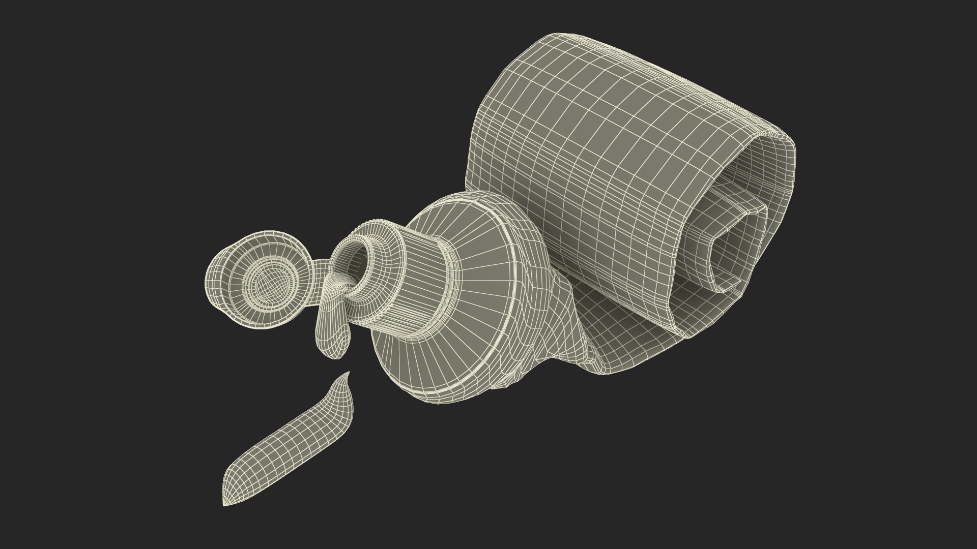 Toothpaste Tube Squeezed 3D model