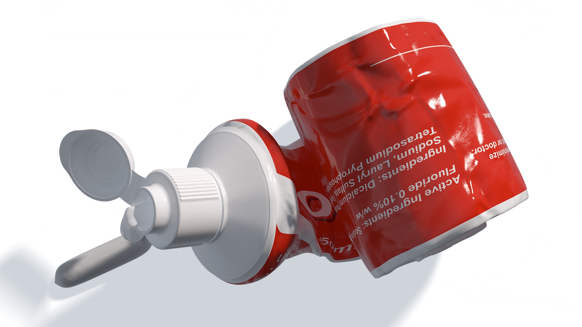 Toothpaste Tube Squeezed 3D model