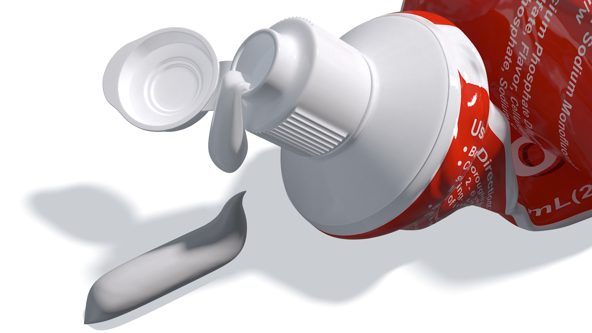 Toothpaste Tube Squeezed 3D model