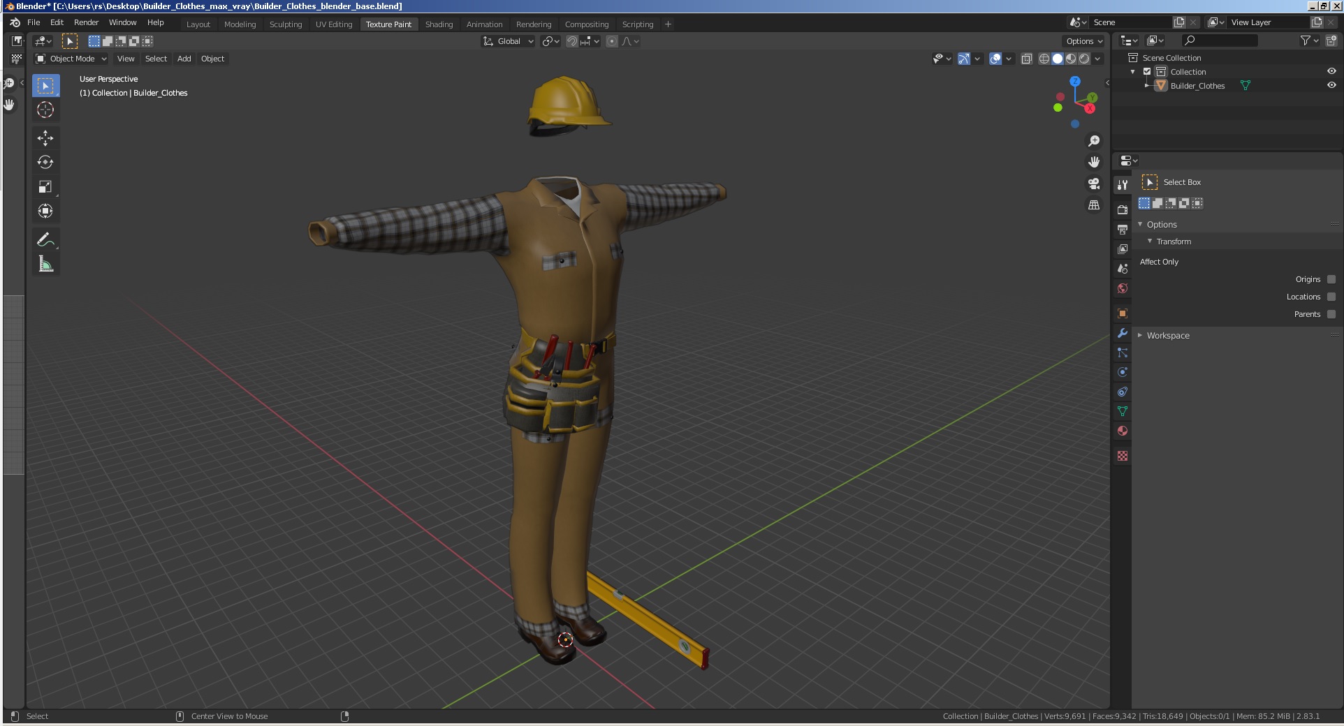 3D model Builder Clothes