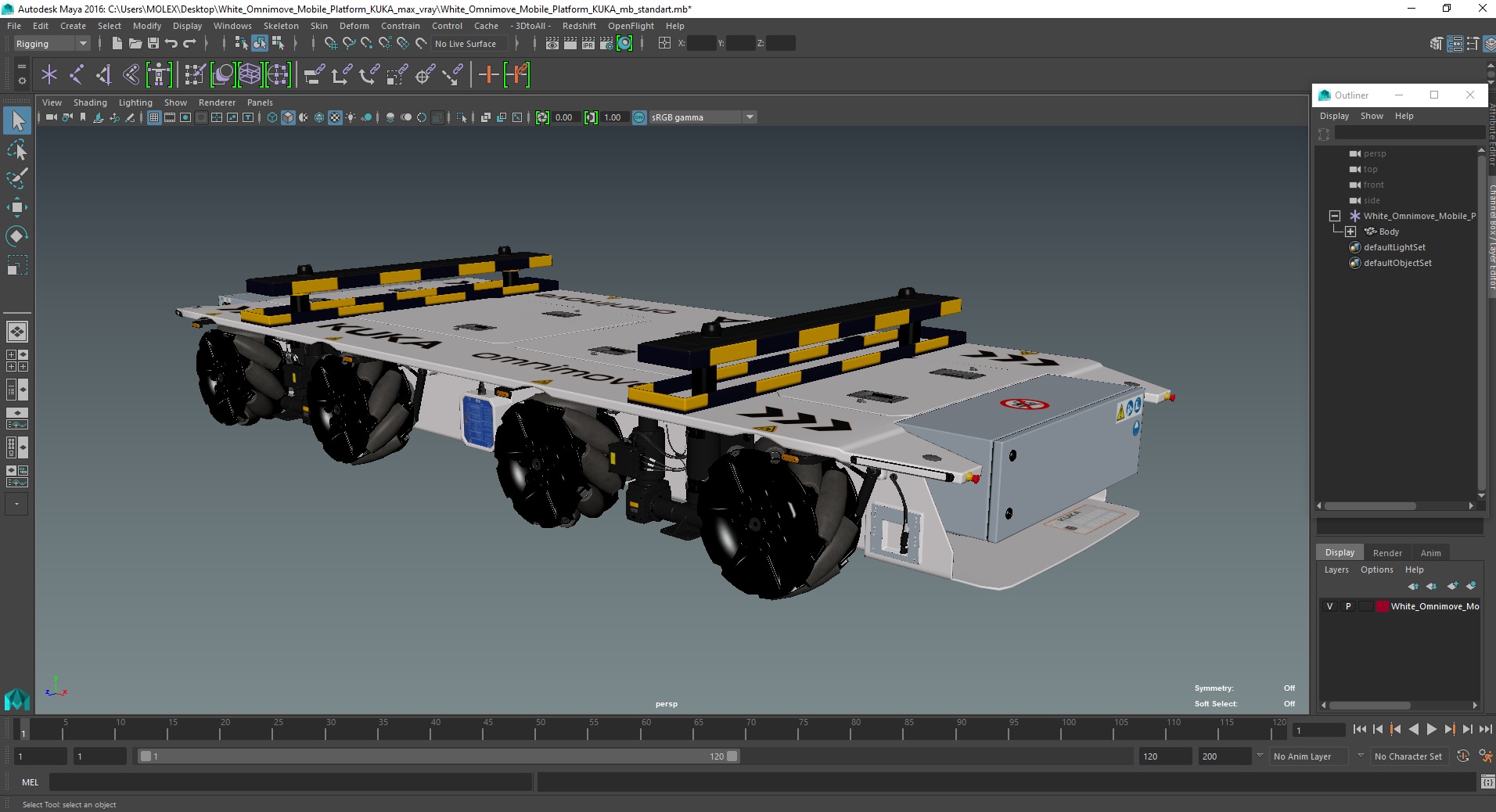 3D model White Omnimove Mobile Platform KUKA