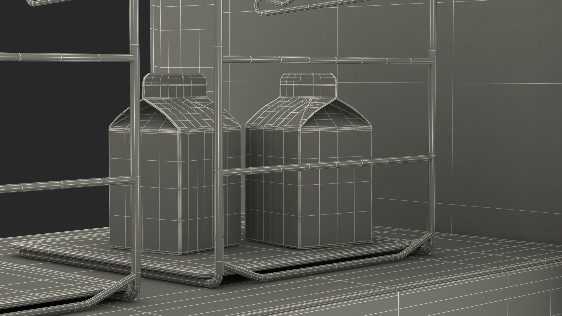 Toshiba Self Checkout System with Shopping Basket 3D model