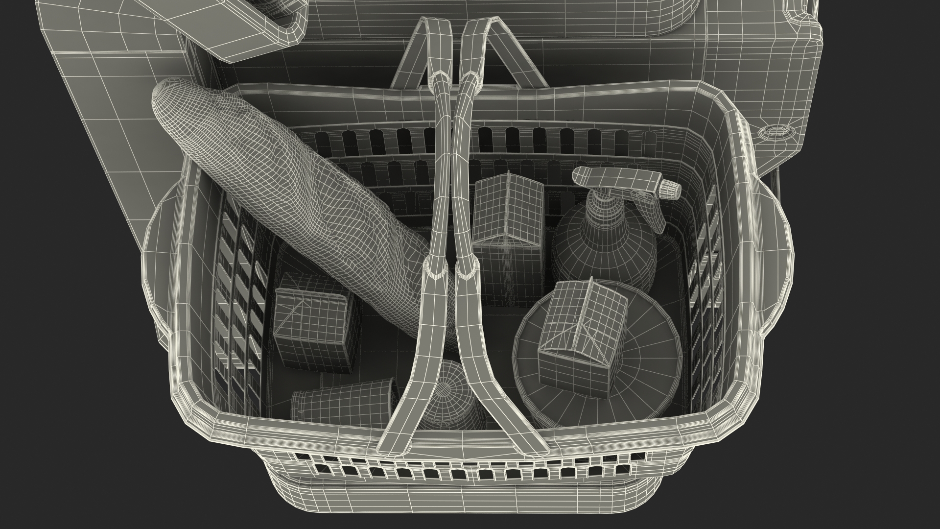 Toshiba Self Checkout System with Shopping Basket 3D model