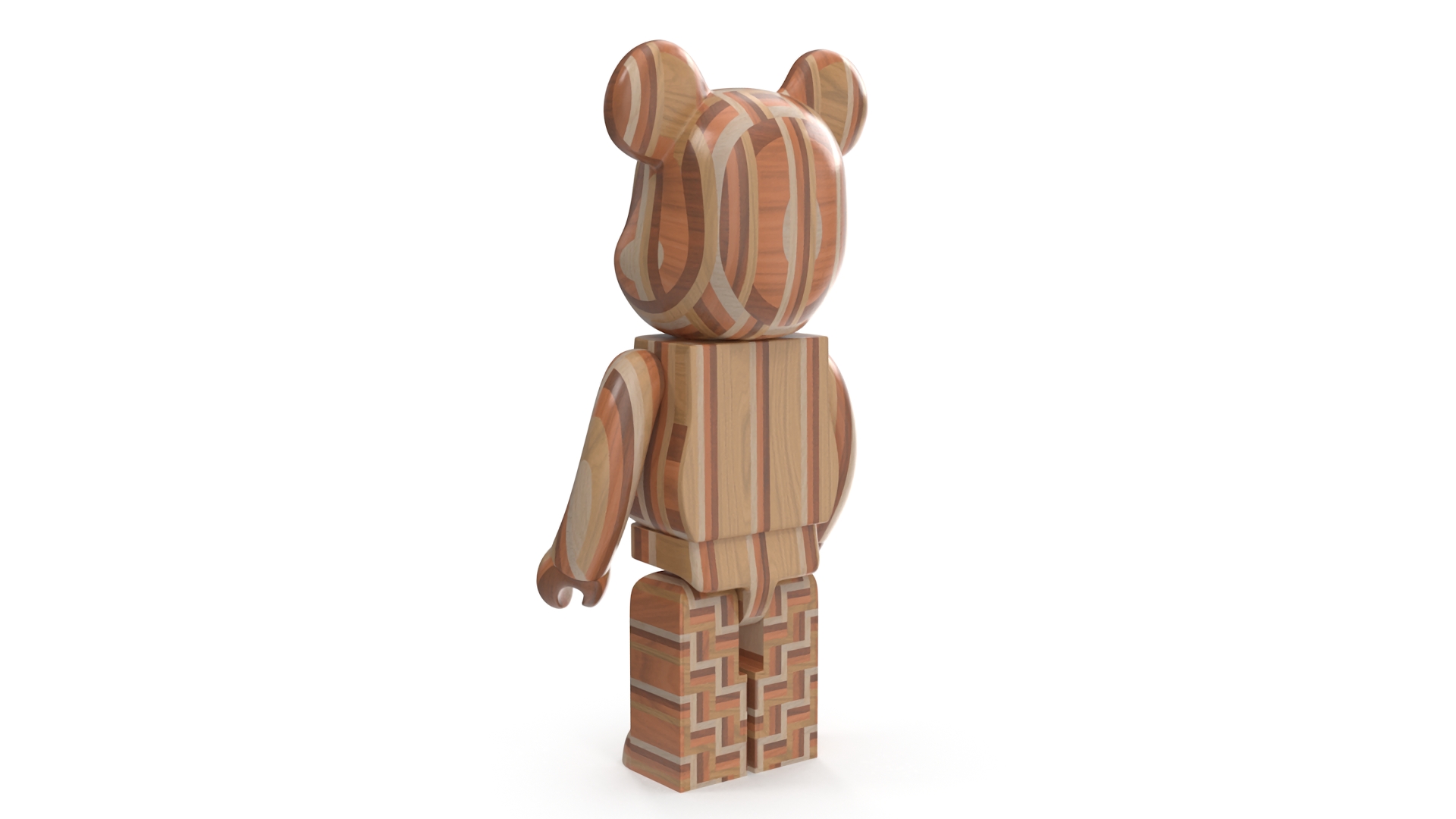 3D model Bearbrick Karimoku Parquet 2nd
