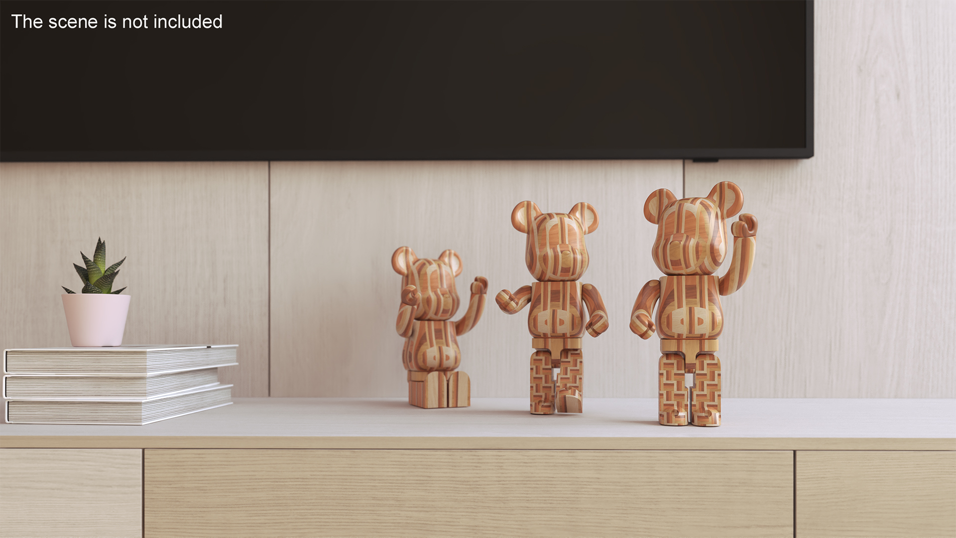3D model Bearbrick Karimoku Parquet 2nd