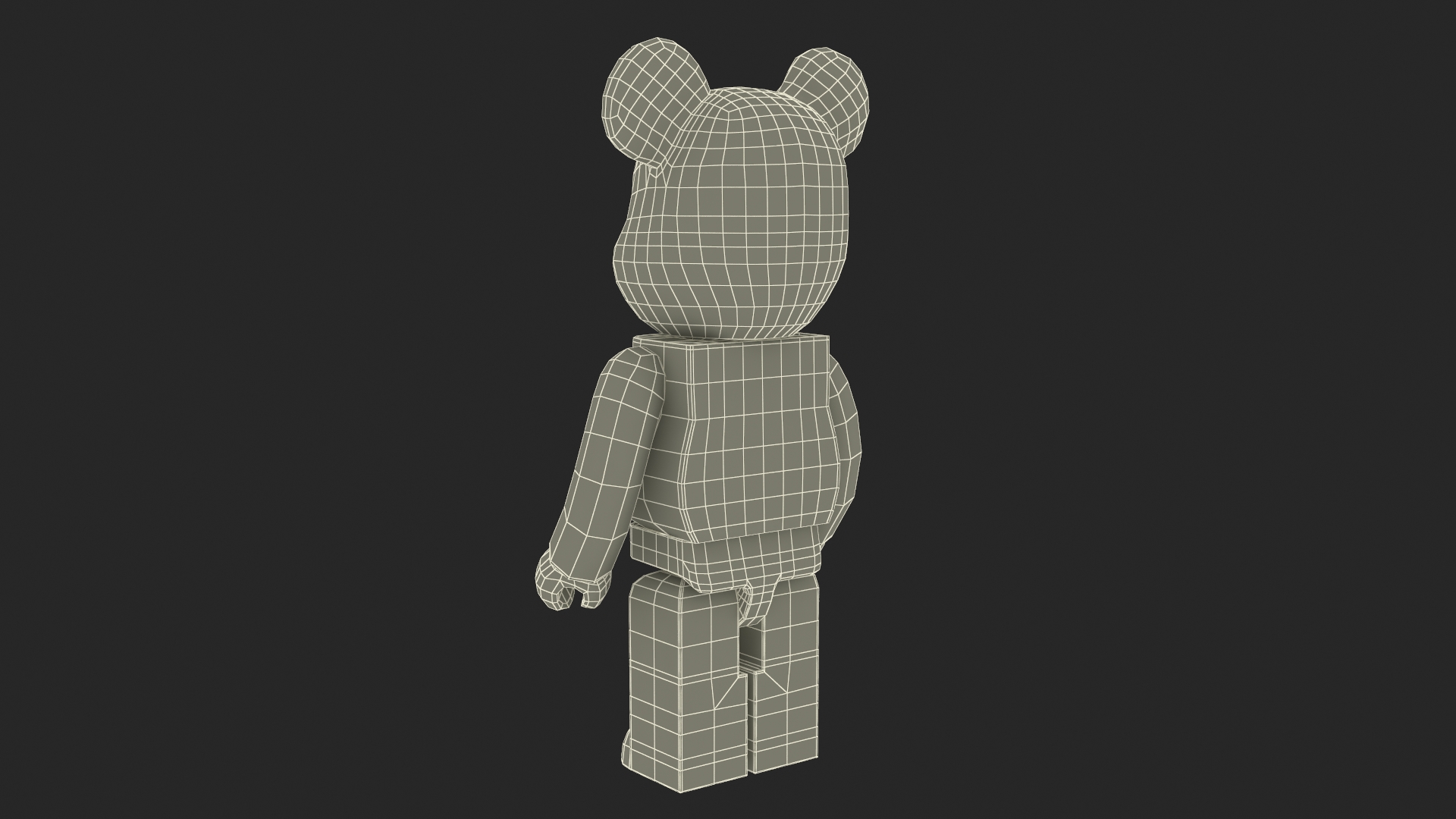 3D model Bearbrick Karimoku Parquet 2nd