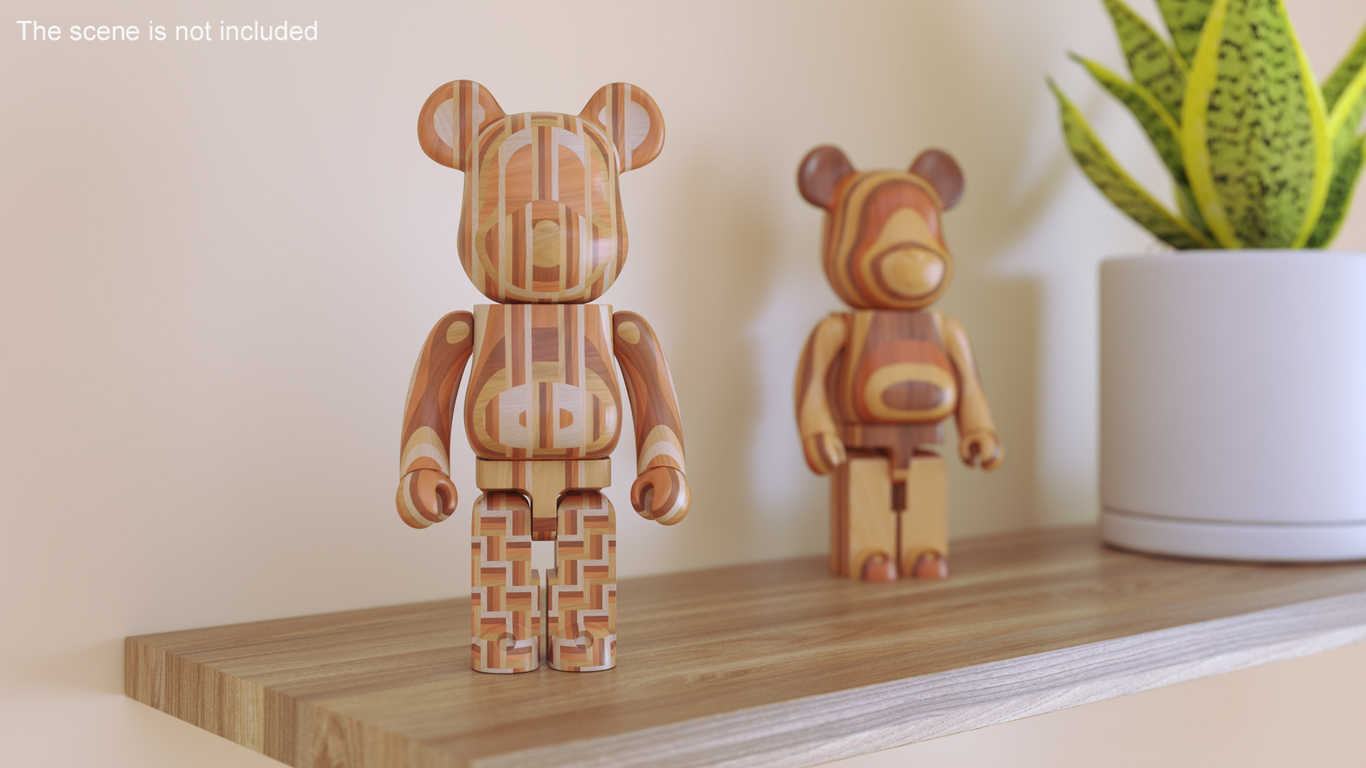 3D model Bearbrick Karimoku Parquet 2nd