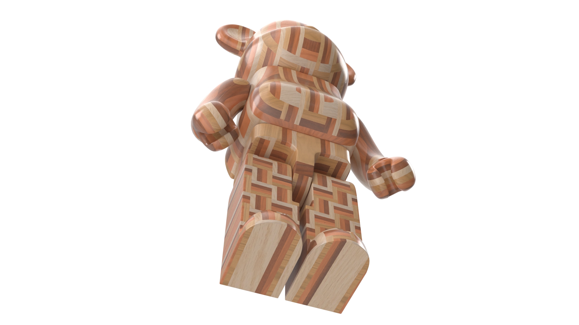 3D model Bearbrick Karimoku Parquet 2nd