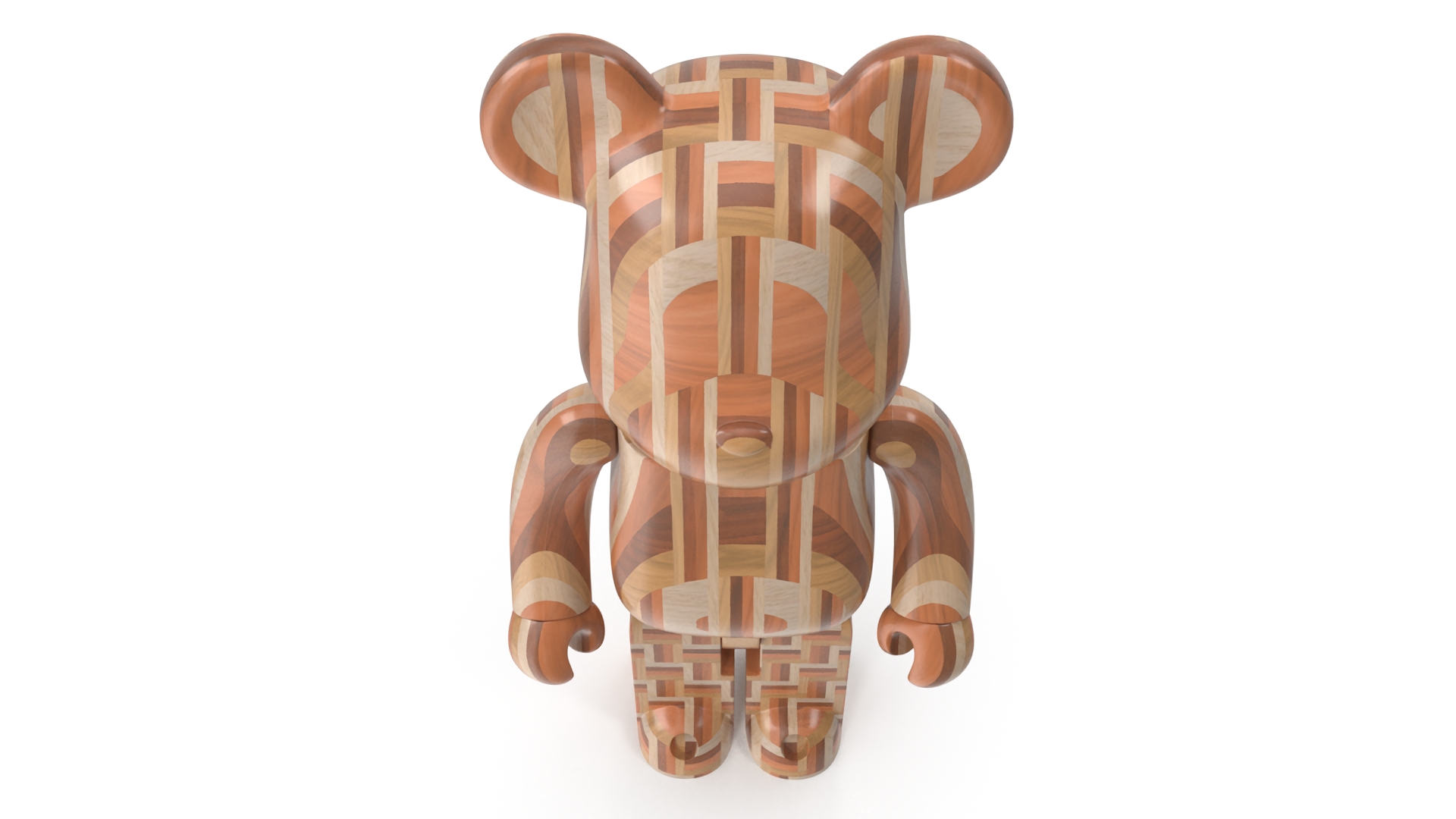 3D model Bearbrick Karimoku Parquet 2nd