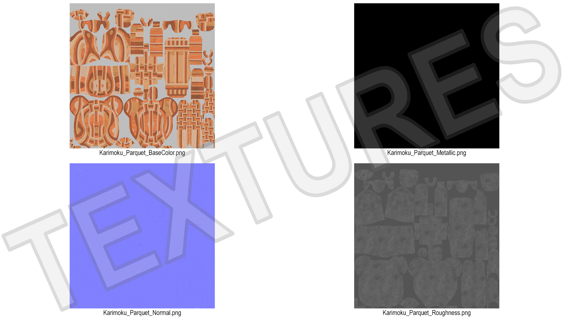 3D model Bearbrick Karimoku Parquet 2nd