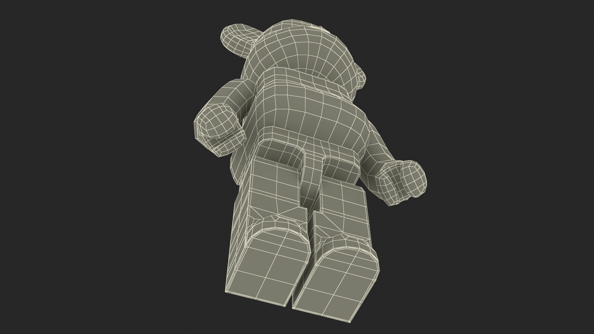 3D model Bearbrick Karimoku Parquet 2nd