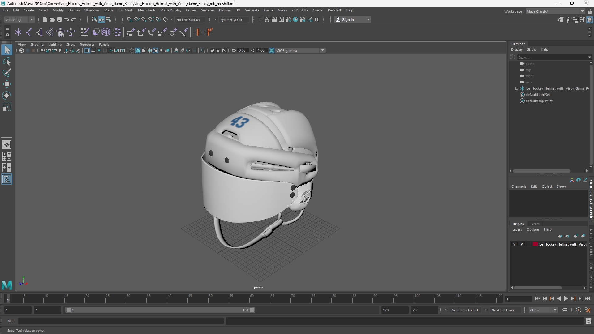 Ice Hockey Helmet with Visor Game Ready - view 11