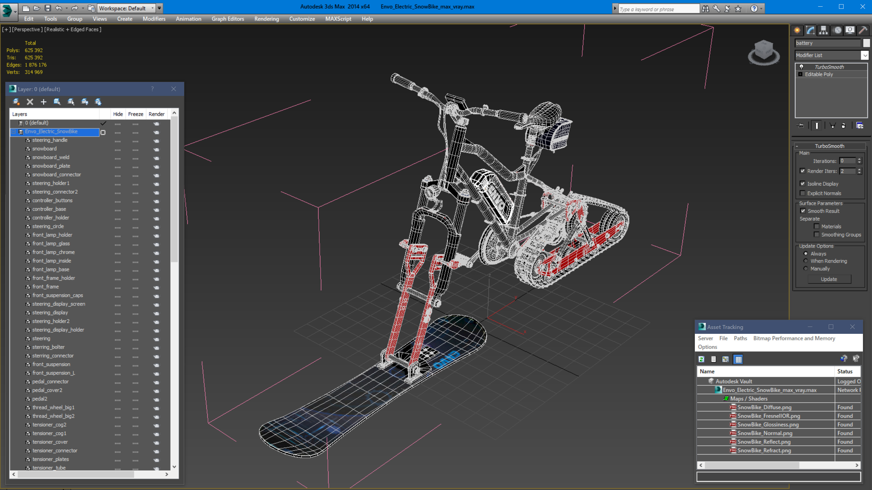 Envo Electric SnowBike 3D