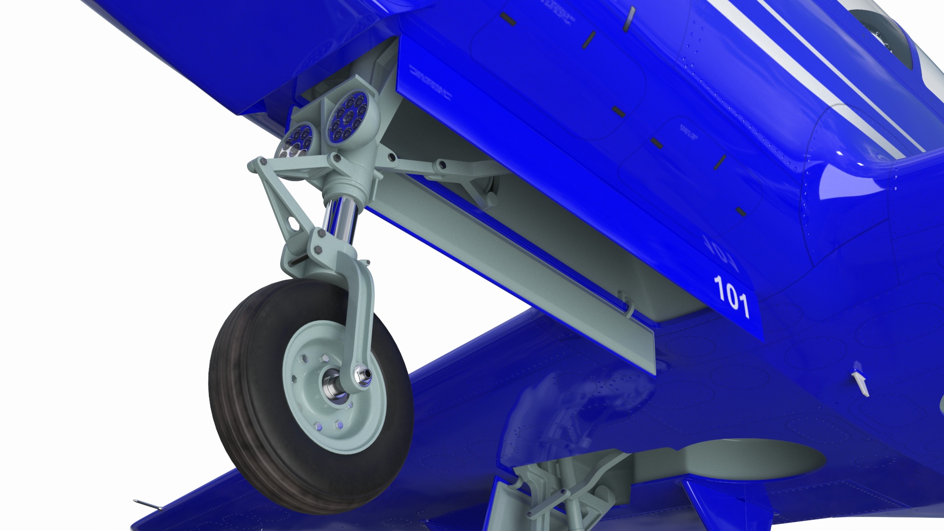 Training Aircraft Blue 3D