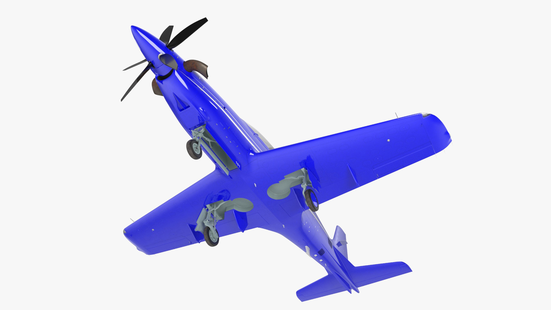 Training Aircraft Blue 3D