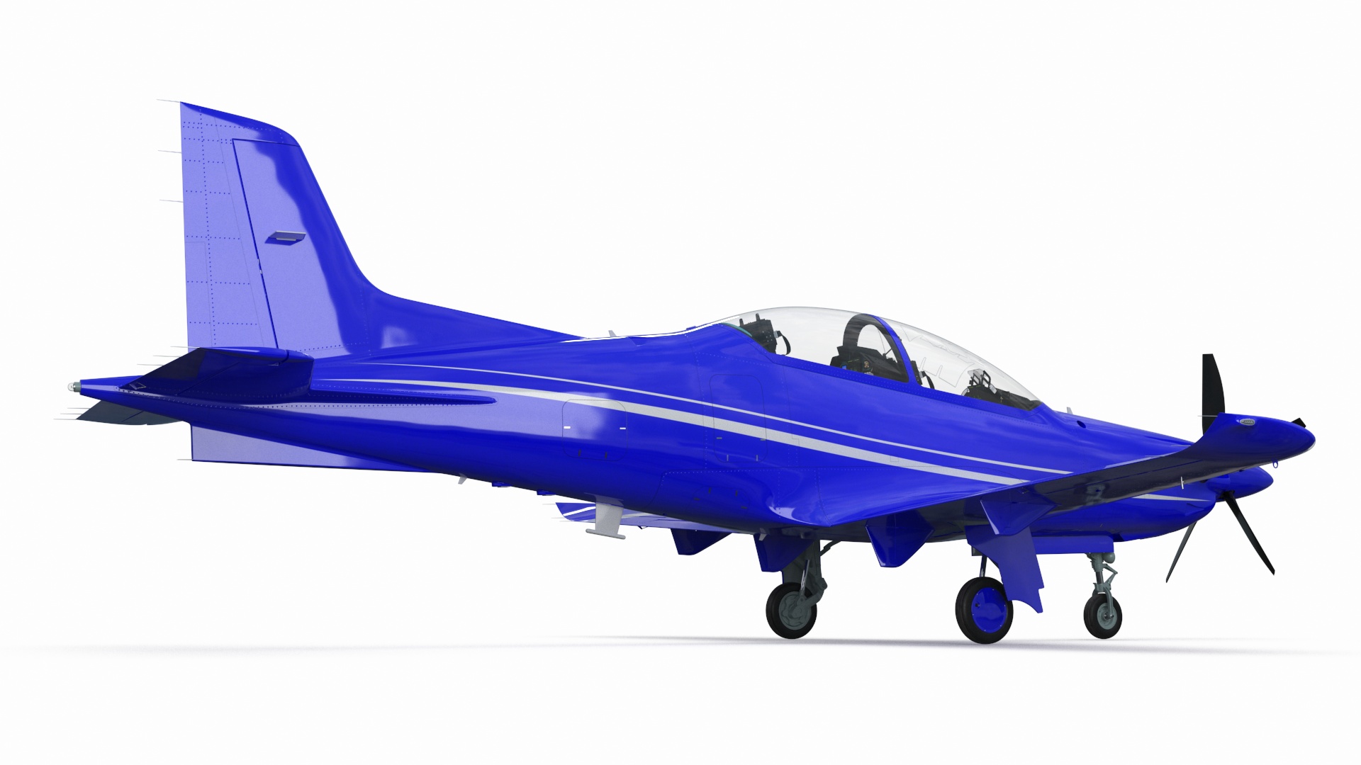 Training Aircraft Blue 3D