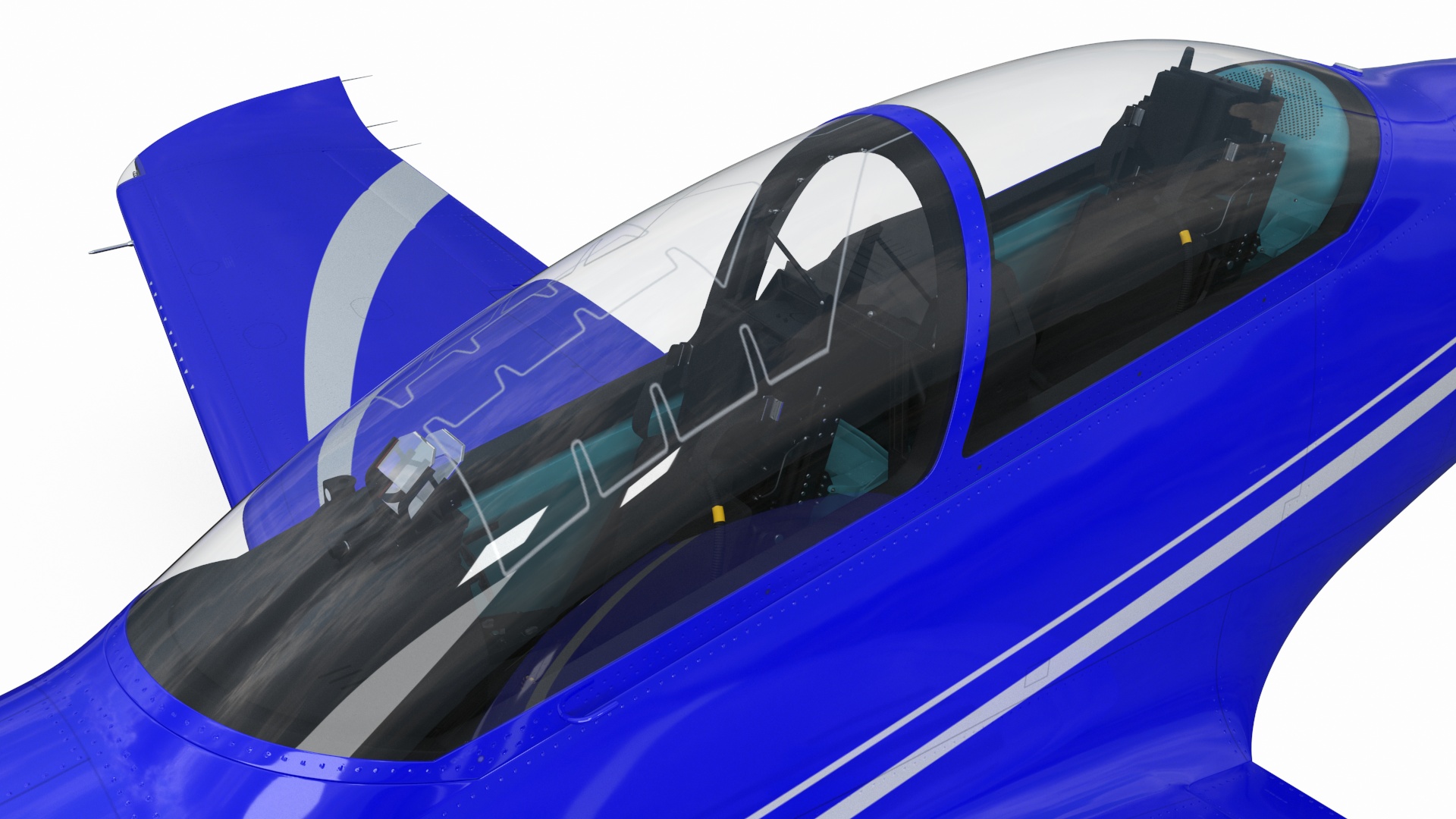 Training Aircraft Blue 3D