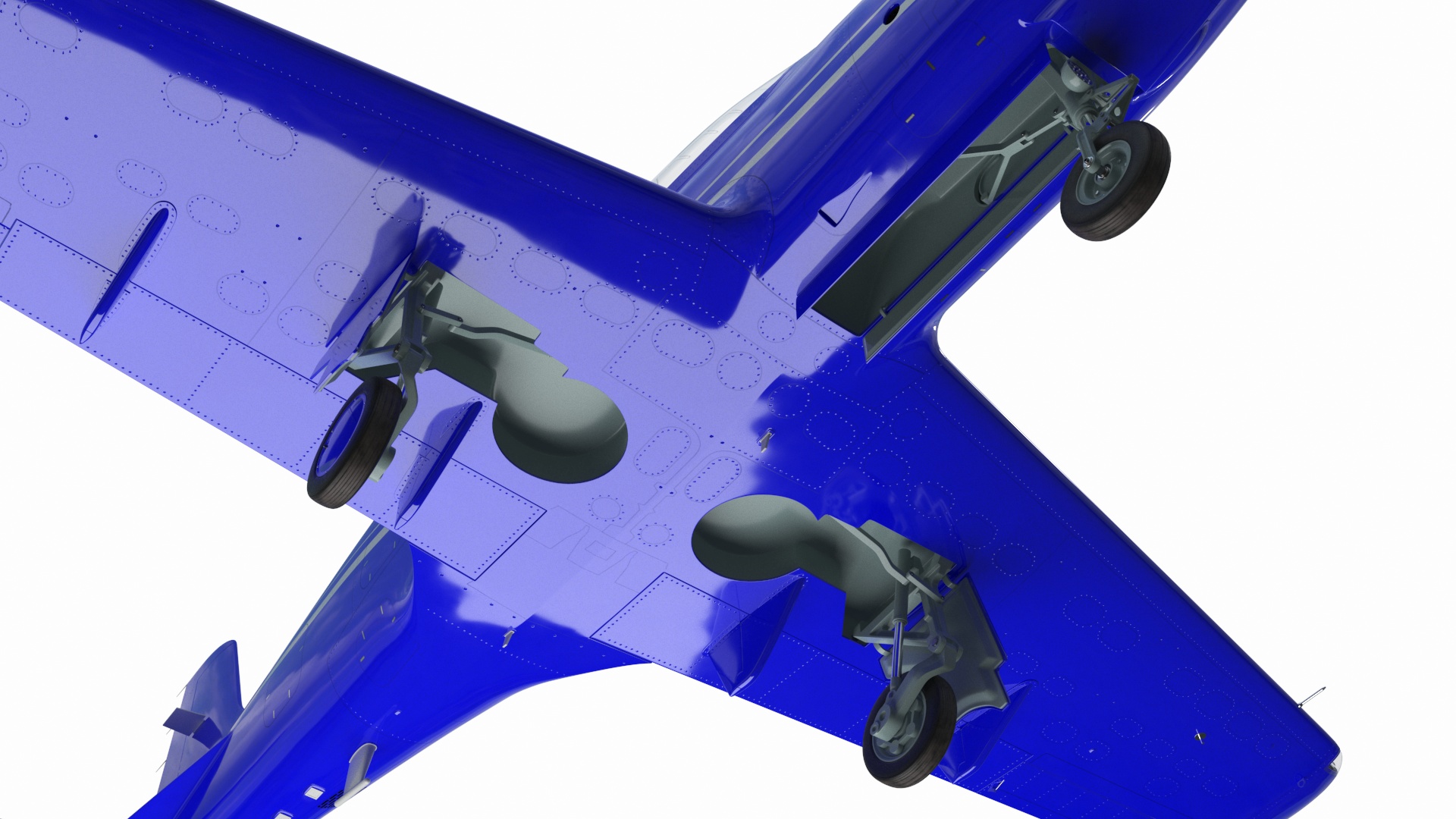 Training Aircraft Blue 3D