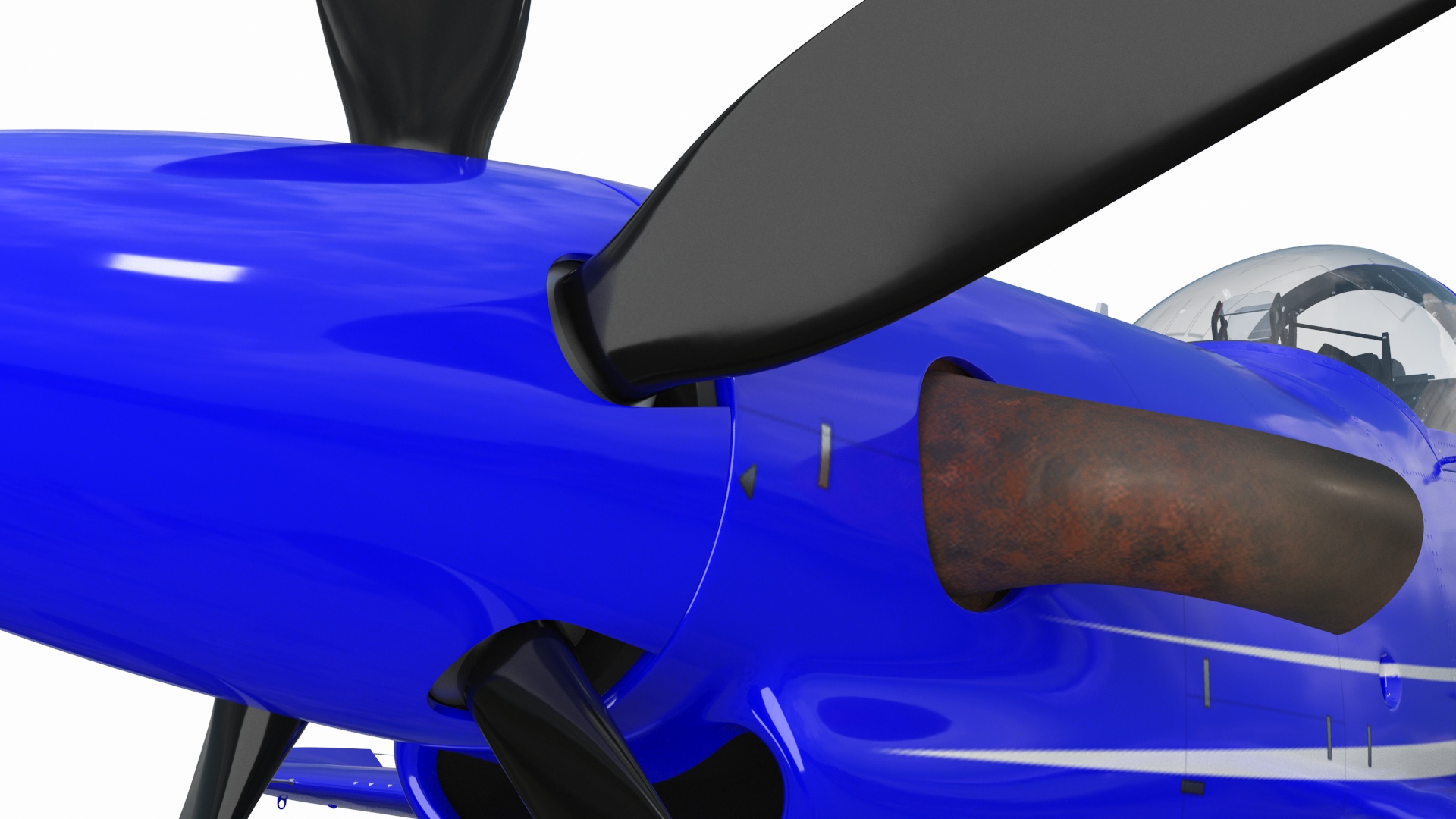 Training Aircraft Blue 3D