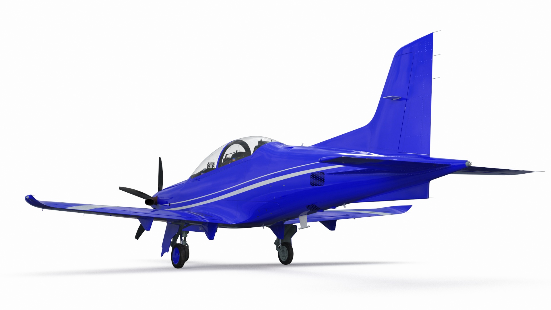 Training Aircraft Blue 3D