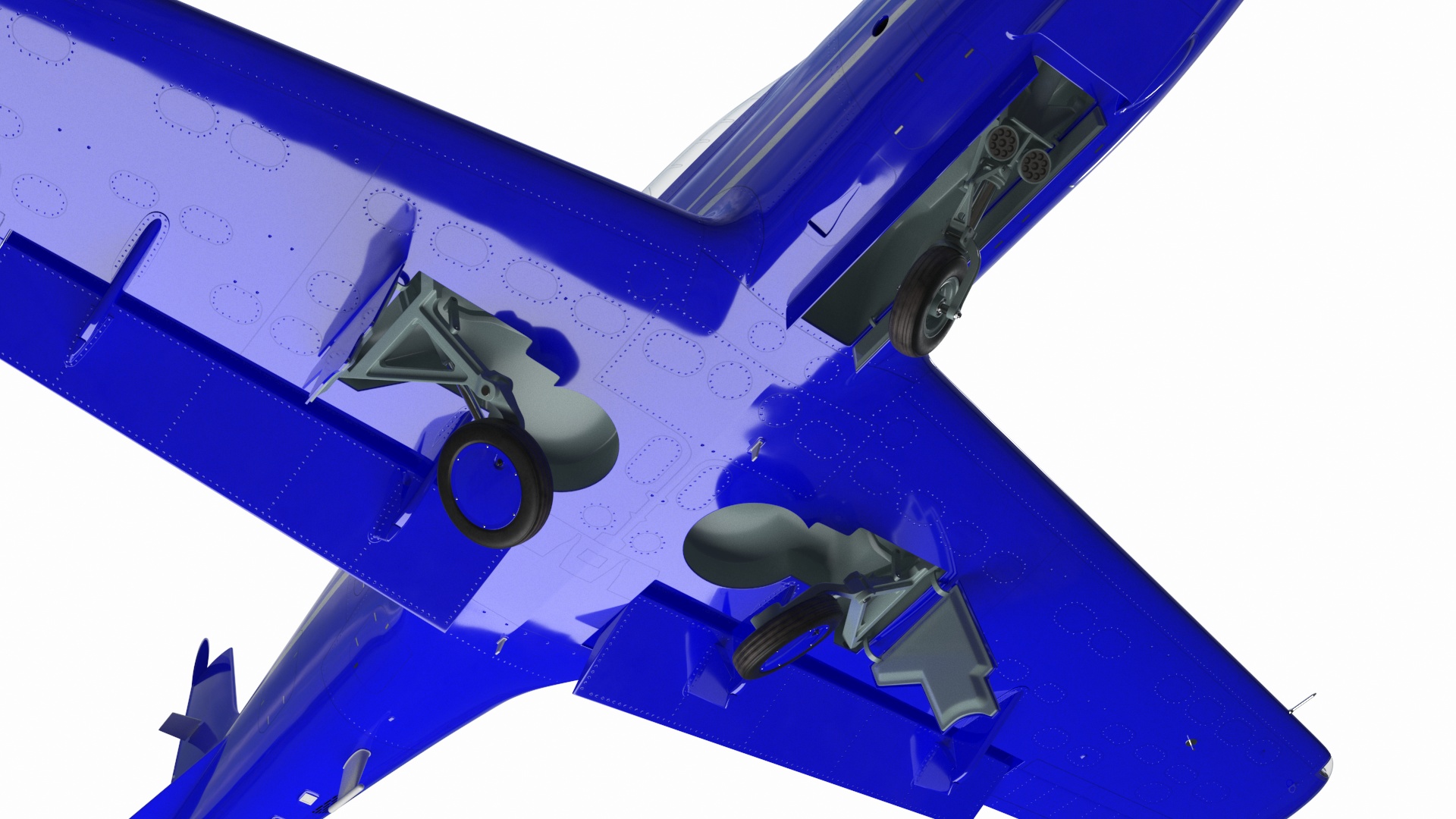 Training Aircraft Blue 3D