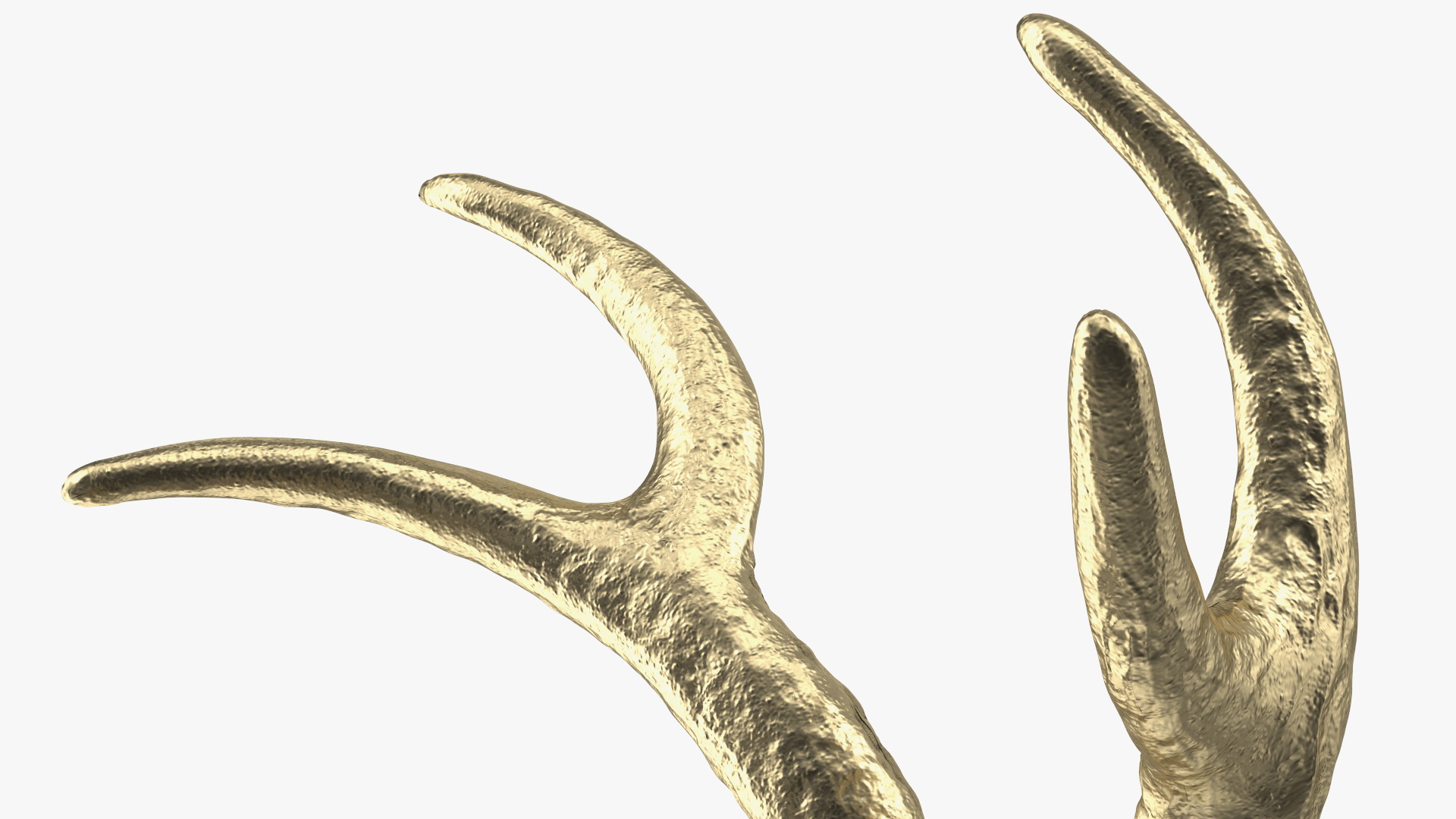 3D Stag Antlers on a Pedestal Gold Plated model