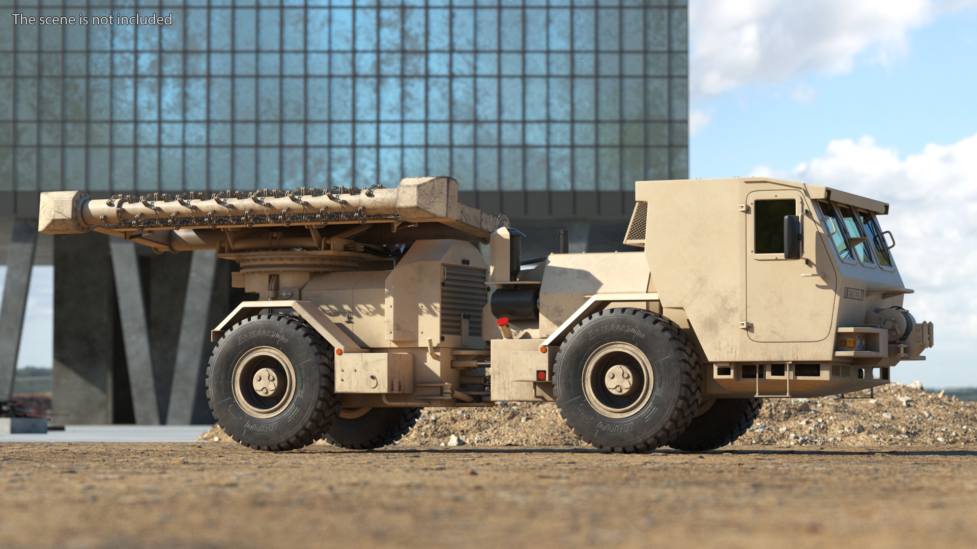 3D model Mine Clearing Vehicle Hydrema 910 Sand Used Rigged