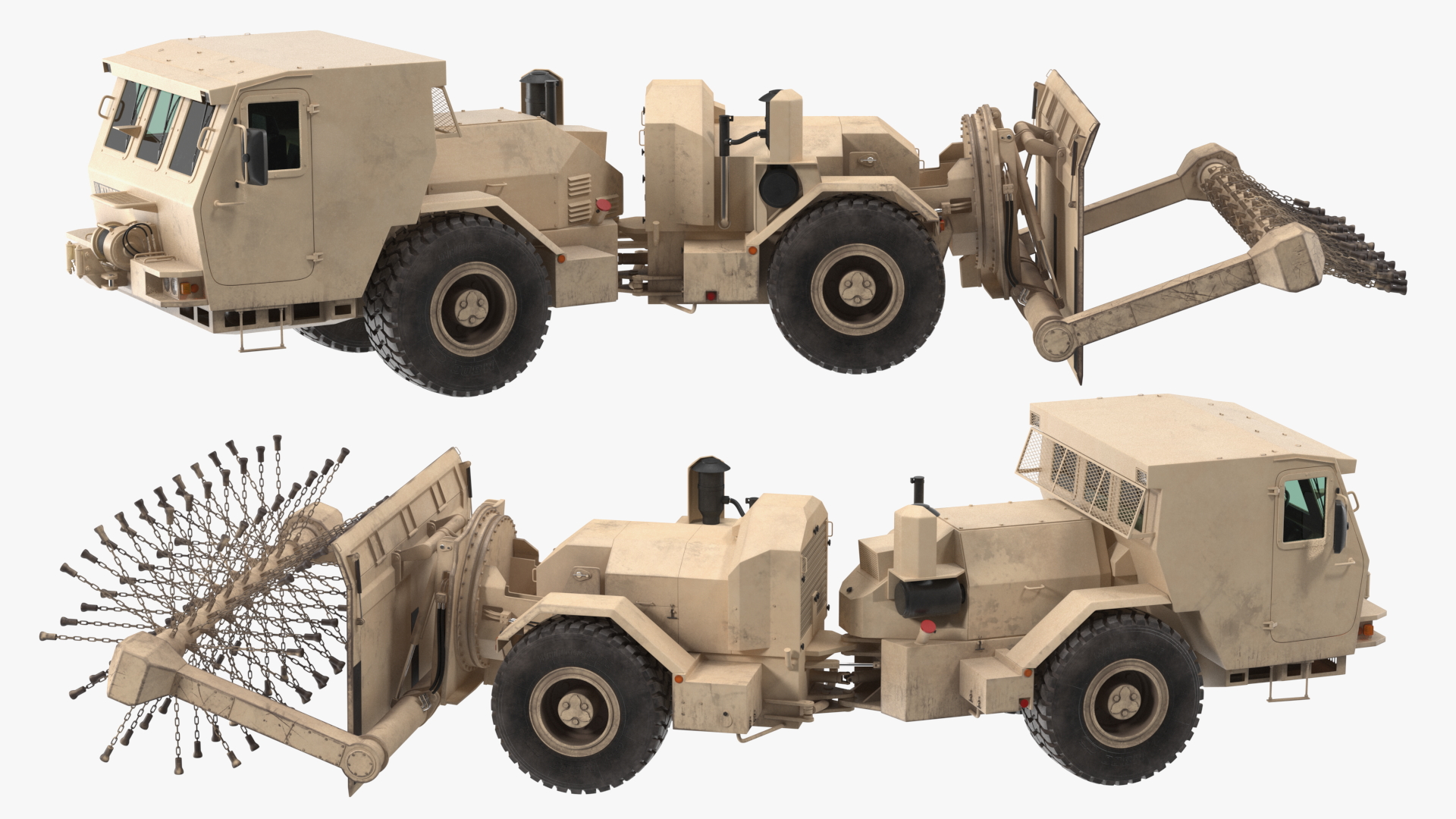 3D model Mine Clearing Vehicle Hydrema 910 Sand Used Rigged