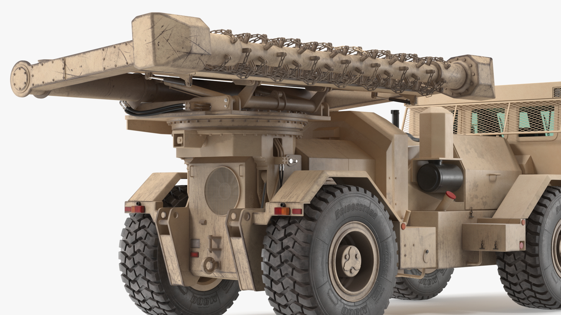 3D model Mine Clearing Vehicle Hydrema 910 Sand Used Rigged