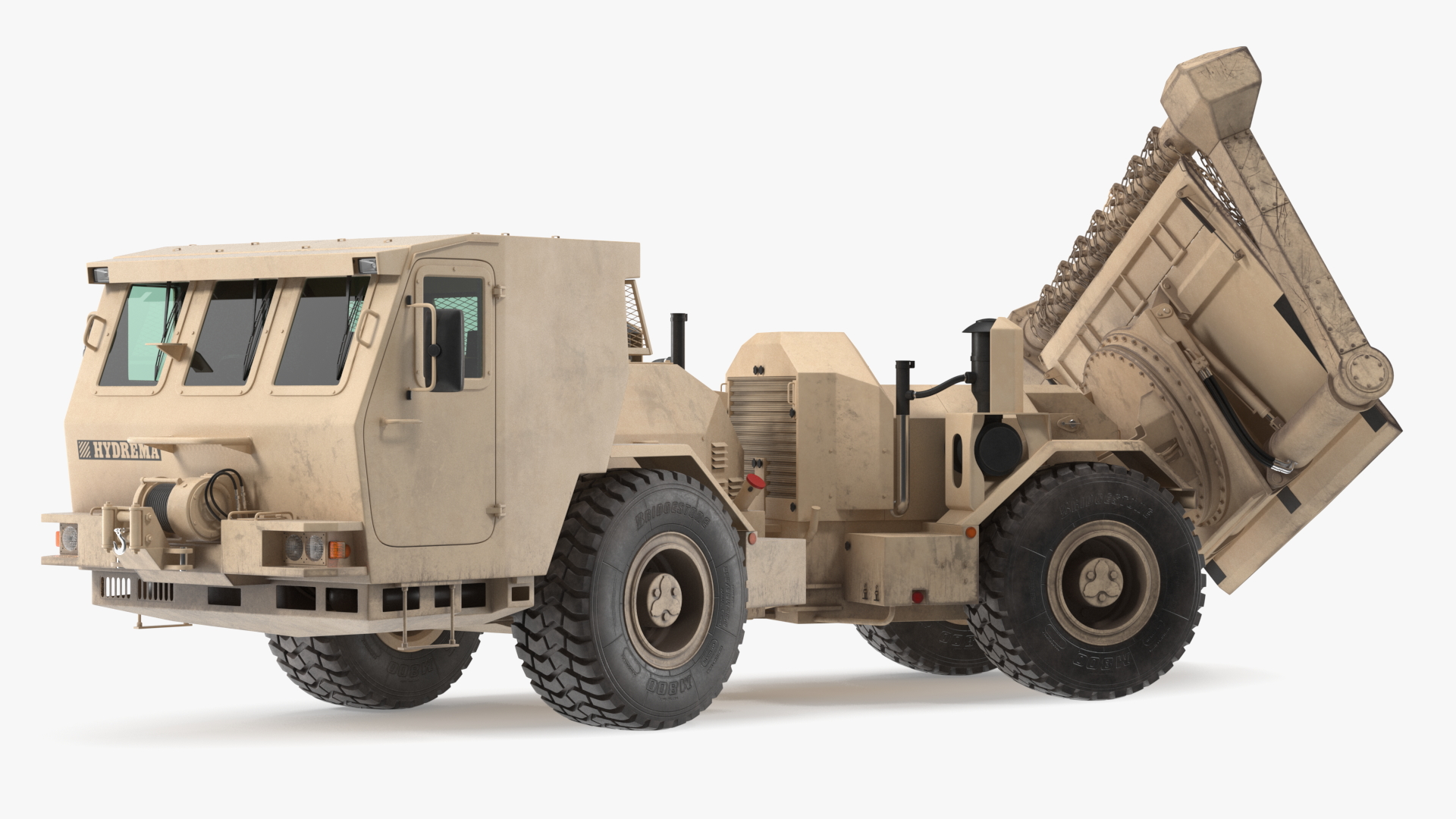 3D model Mine Clearing Vehicle Hydrema 910 Sand Used Rigged