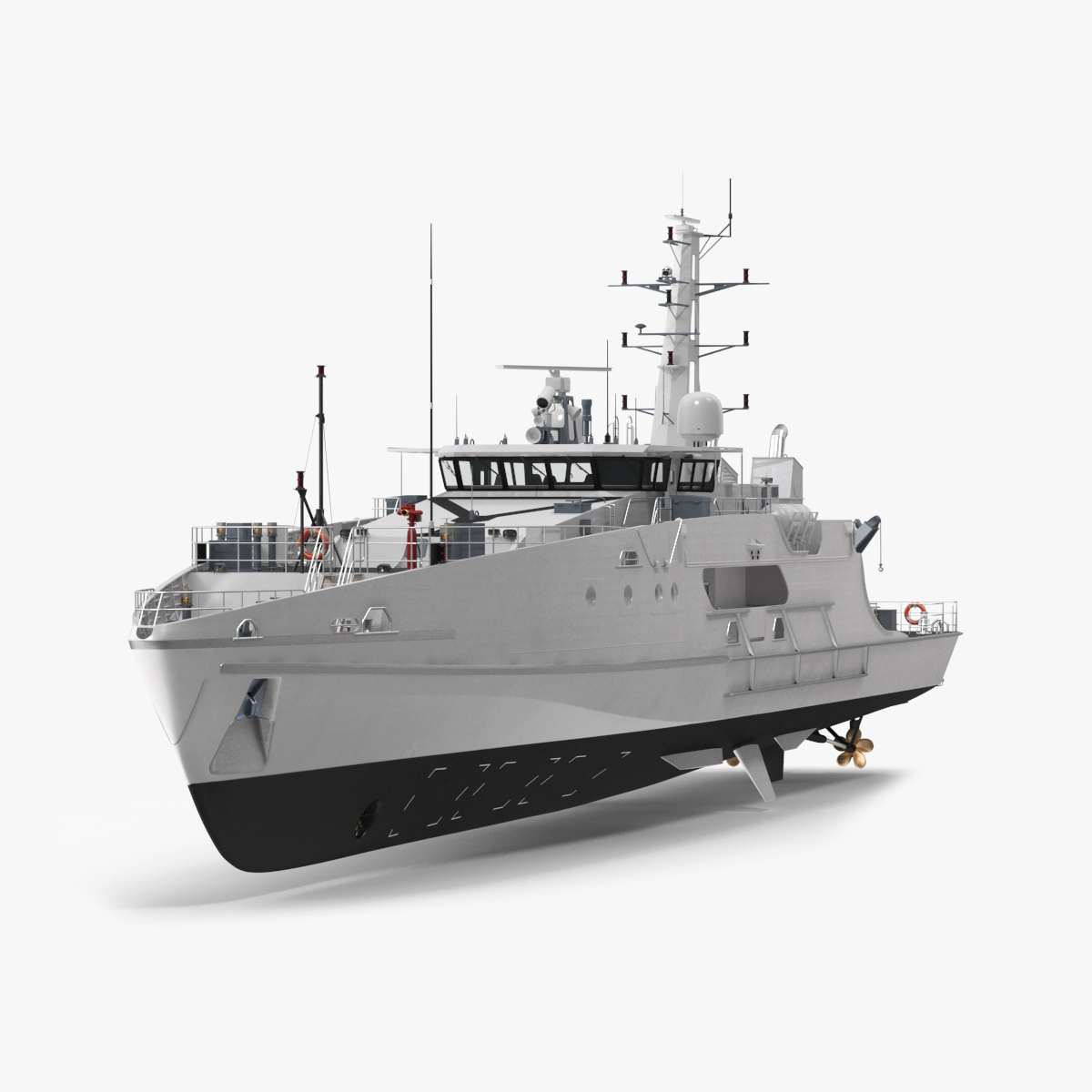 3D Cape Class Patrol Boat Rigged for Cinema 4D model