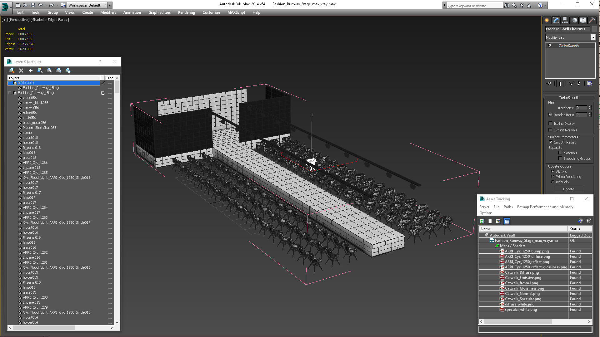 3D model Fashion Runway Stage
