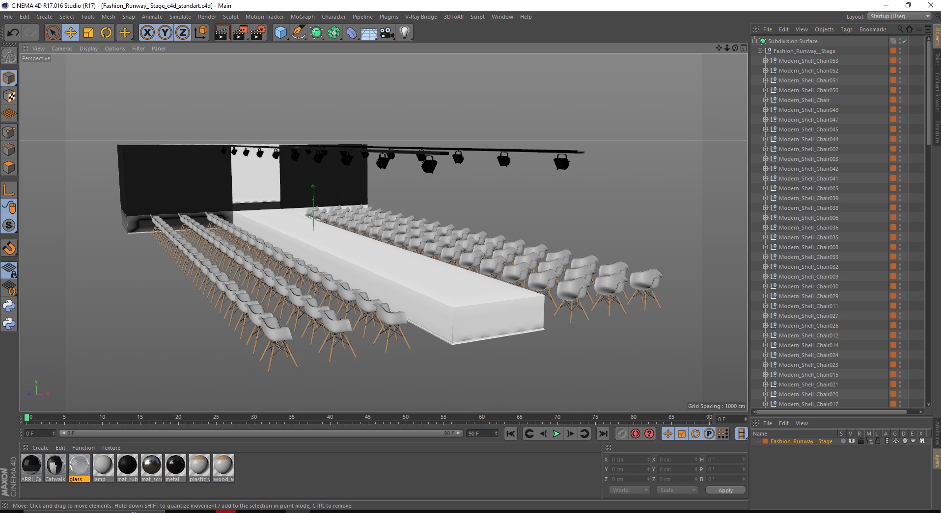 3D model Fashion Runway Stage