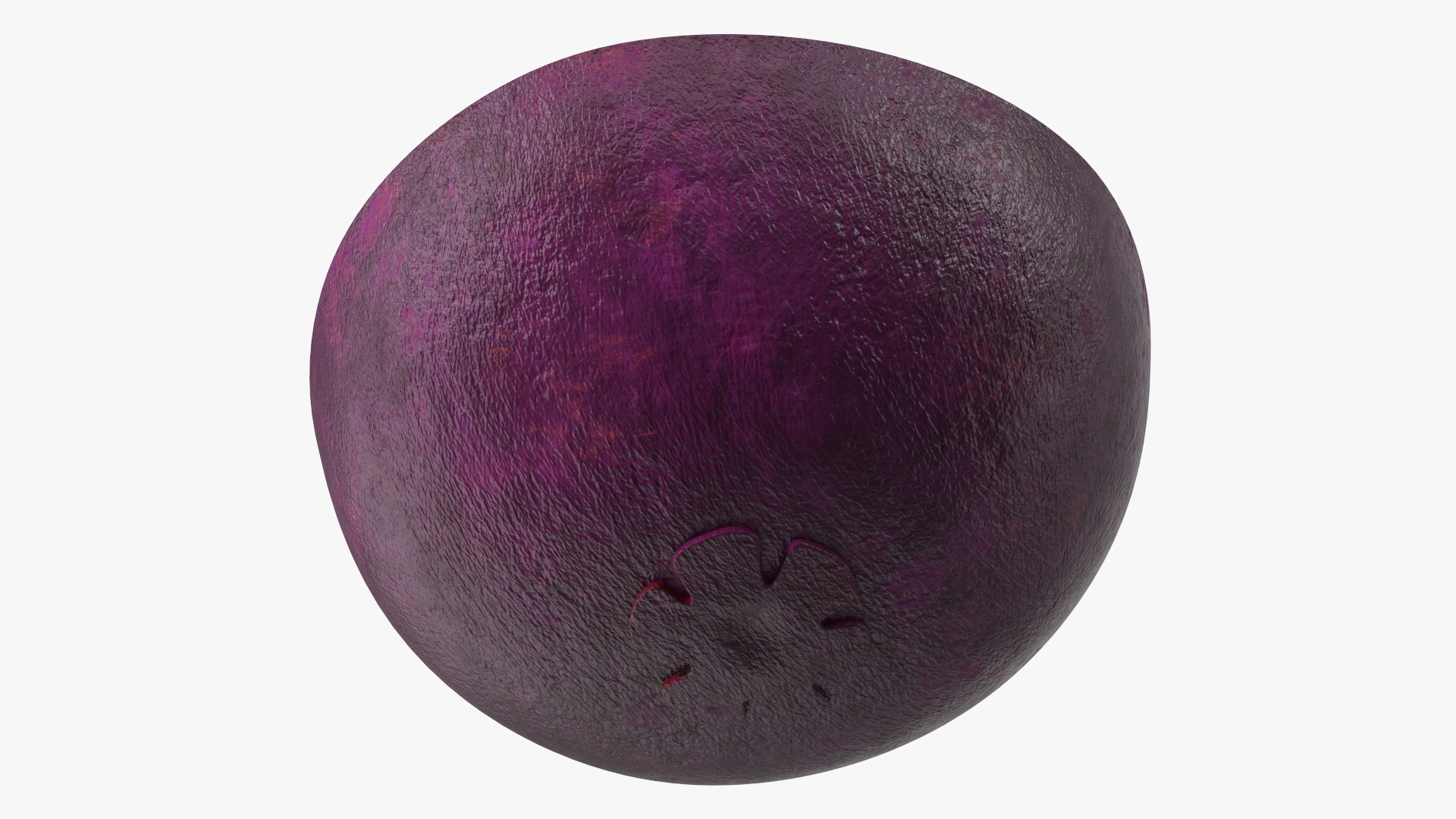 Ripe Half Peeled Purple Mangosteen 3D model