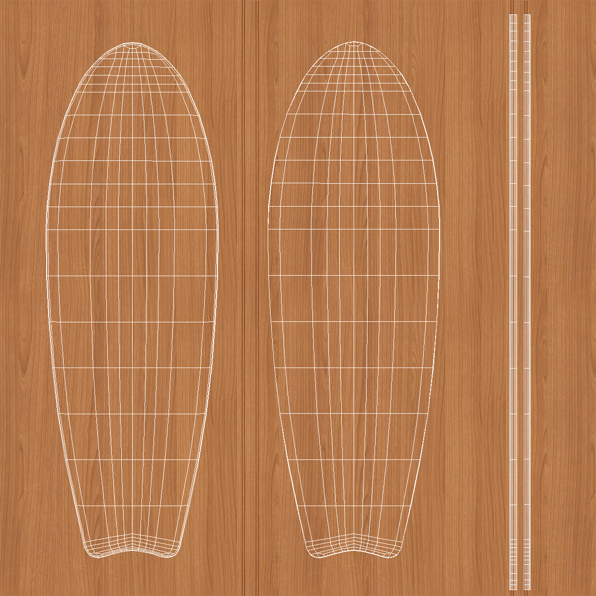 Fishtail Skateboard Generic 3D