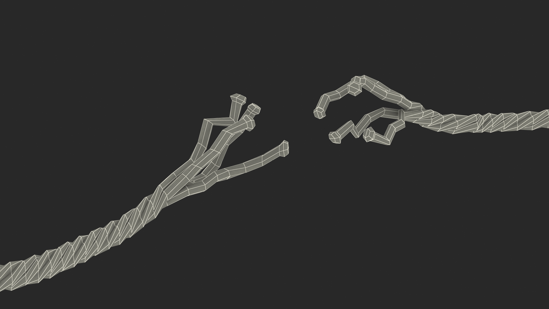 3D model Tin Can Phone with Torn String