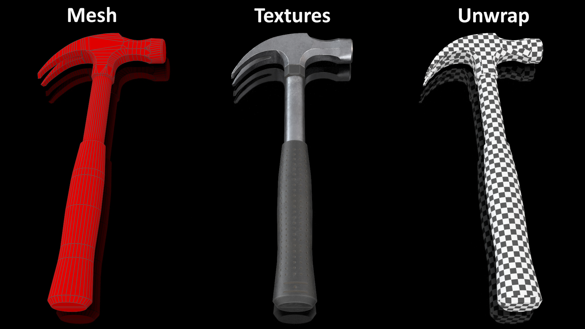 3D Claw Hammer Game Prop