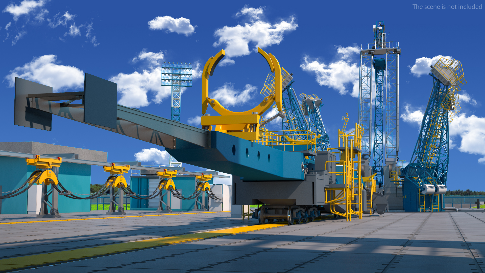 3D Vostochny Cosmodrome Russian Spaceport model