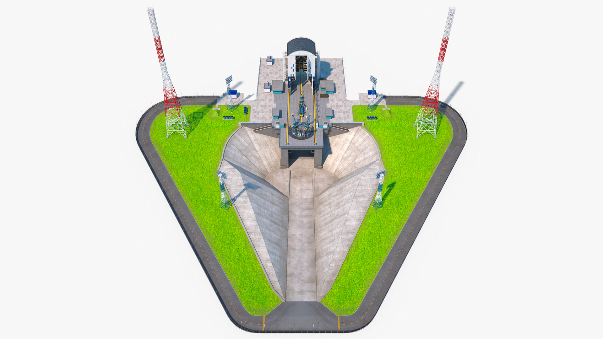 3D Vostochny Cosmodrome Russian Spaceport model