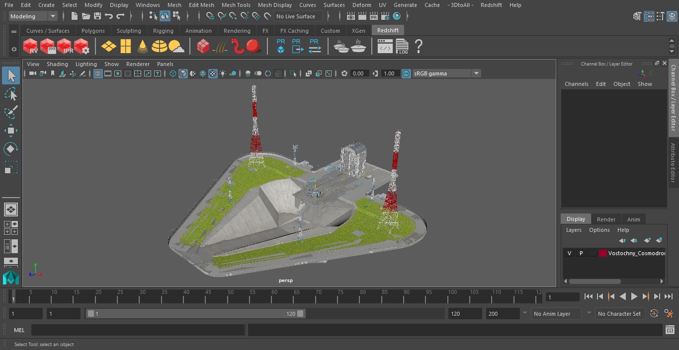 3D Vostochny Cosmodrome Russian Spaceport model