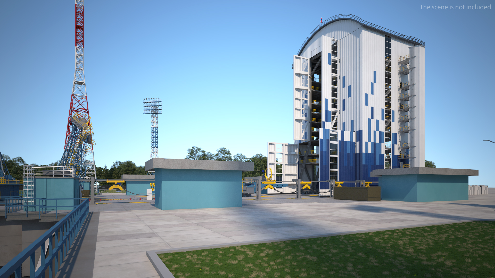 3D Vostochny Cosmodrome Russian Spaceport model