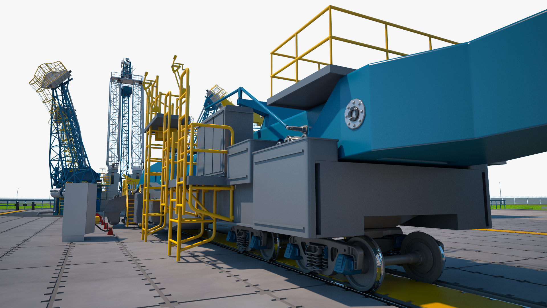 3D Vostochny Cosmodrome Russian Spaceport model