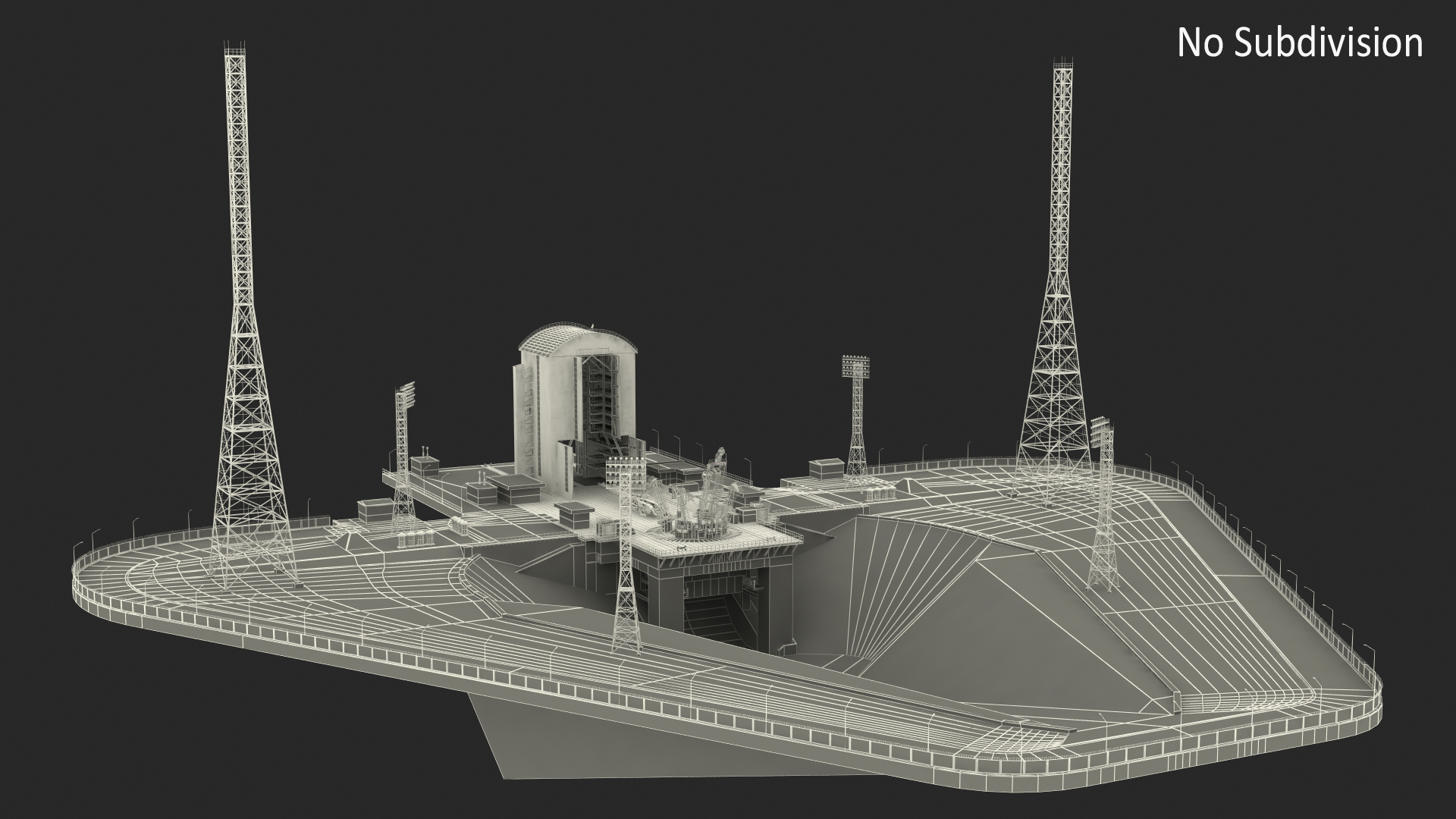 3D Vostochny Cosmodrome Russian Spaceport model