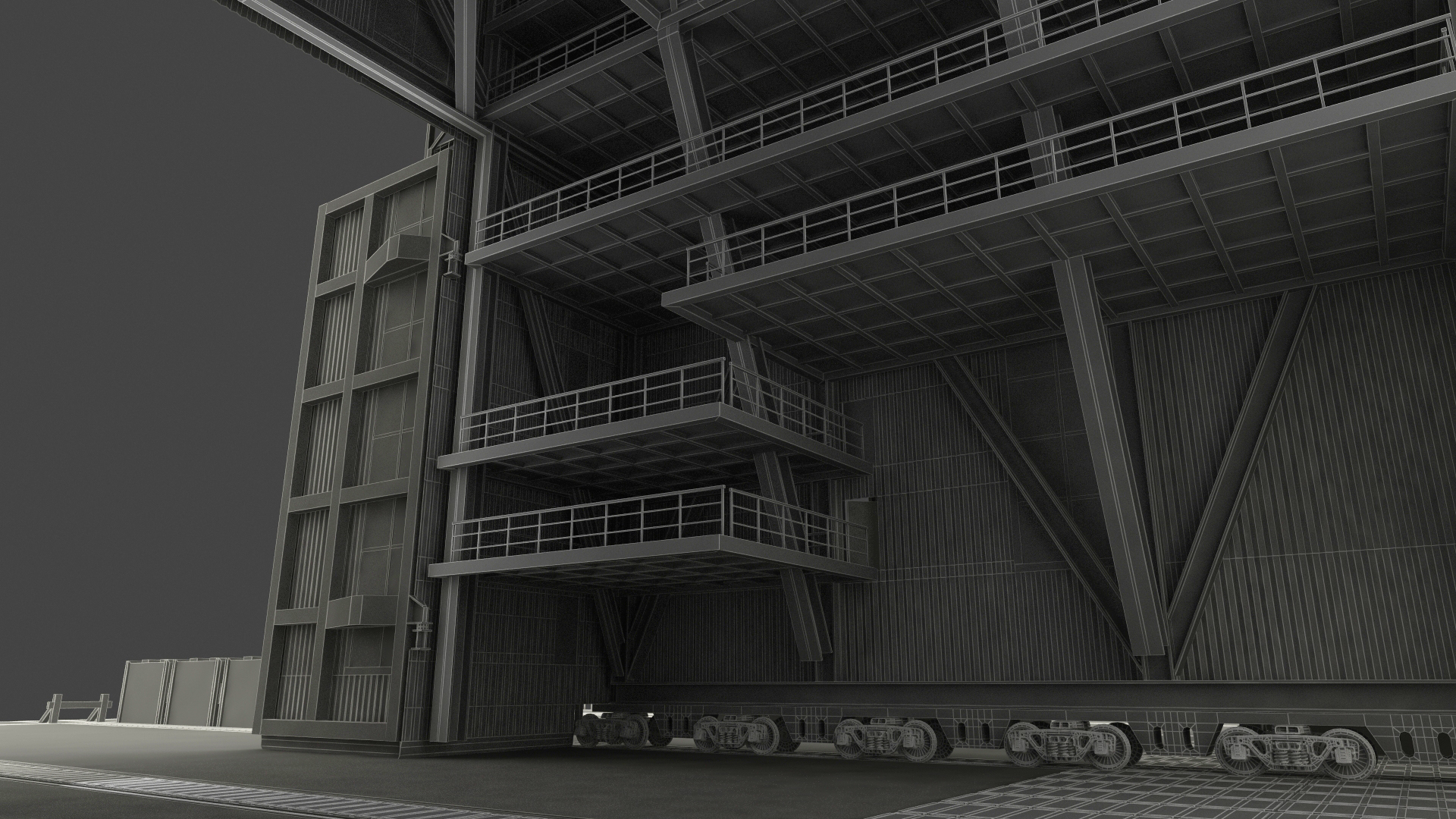 3D Vostochny Cosmodrome Russian Spaceport model