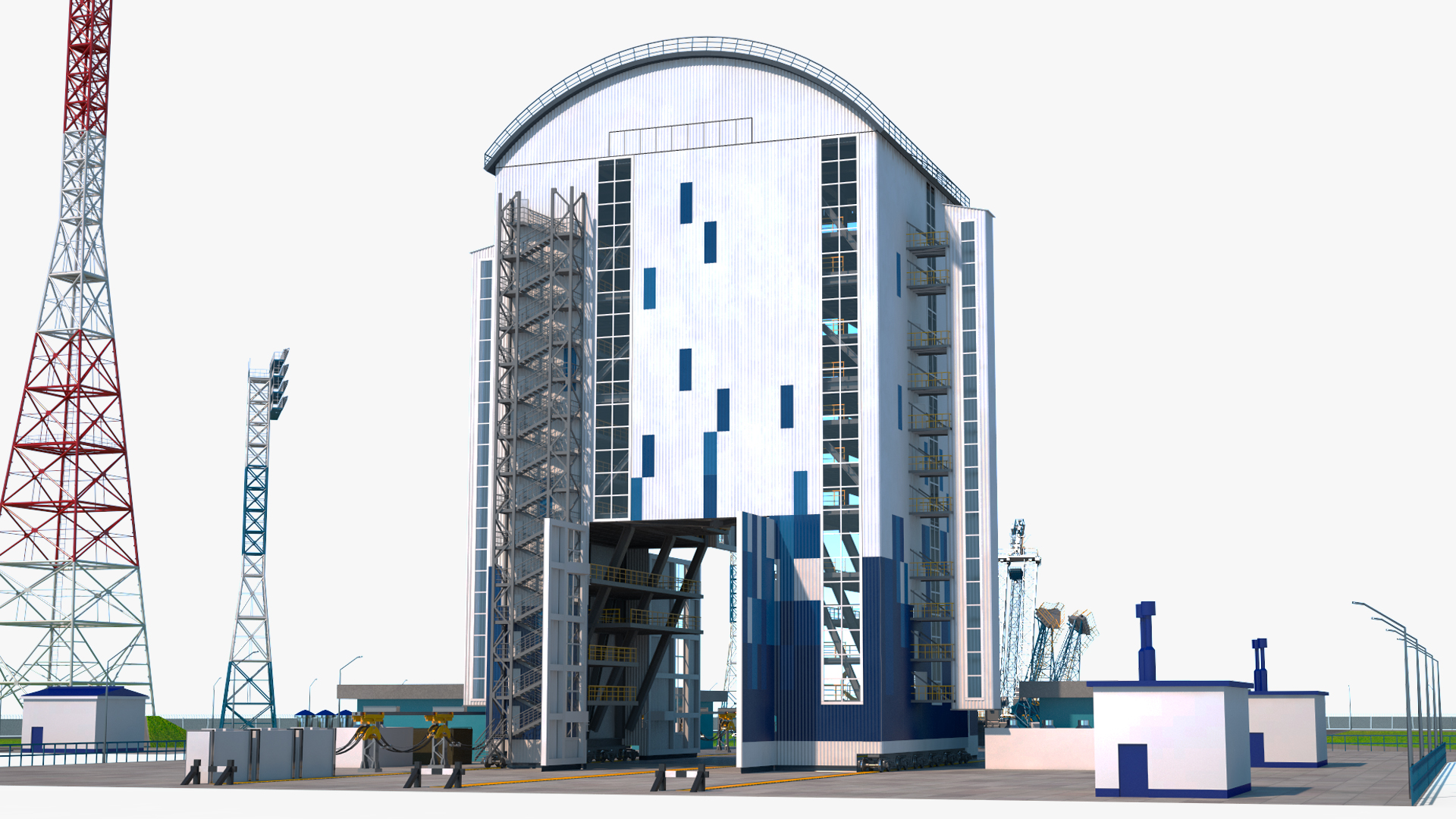 3D Vostochny Cosmodrome Russian Spaceport model