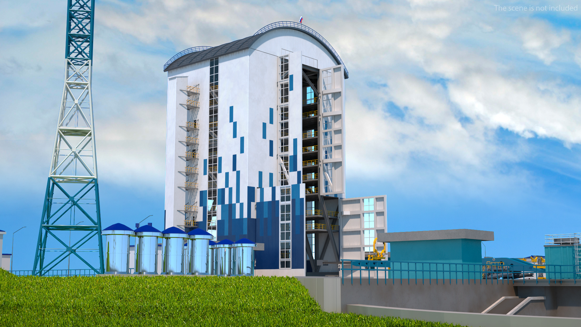 3D Vostochny Cosmodrome Russian Spaceport model