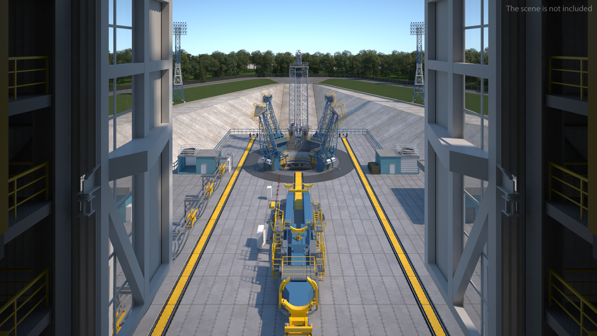 3D Vostochny Cosmodrome Russian Spaceport model