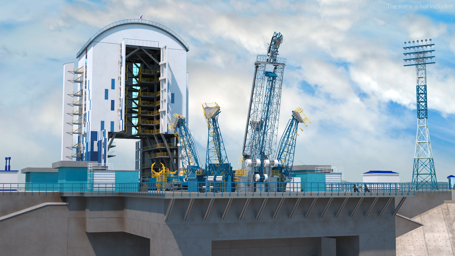 3D Vostochny Cosmodrome Russian Spaceport model